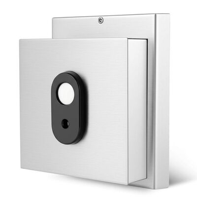 304 স্টেইনলেস স্টীল ইলেক্ট্রোম্যাগনেটিক দরজা ধারক 12V/24V DC অপারেশন জন্য ম্যানুয়াল মুক্তি বোতাম সঙ্গে