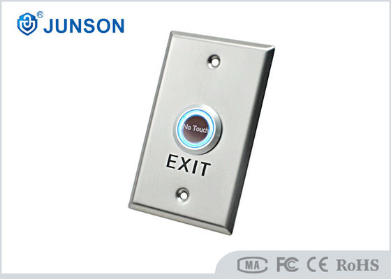 2mm বেধ প্রস্থান পুশ বোতাম স্যান্ডব্লাস্ট ফিনিশিং 36VDC দরজা রিলিজ সুইচ