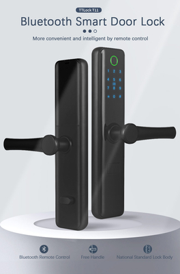 বাড়ির জন্য 4.5V লো পাওয়ার অ্যালার্মটিটি লক অ্যাপ ফিঙ্গারপ্রিন্ট এন্ট্রি ডোর লক অ্যালুমিনিয়াম অ্যালয়