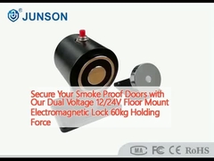 আমাদের দ্বৈত ভোল্টেজ 12/24V ফ্লোর মাউন্ট ইলেকট্রোম্যাগনেটিক লক 60kg ধরে রাখার শক্তি দিয়ে আপনার ধোঁয়া প্রতিরোধক দরজা সুরক্ষিত করুন